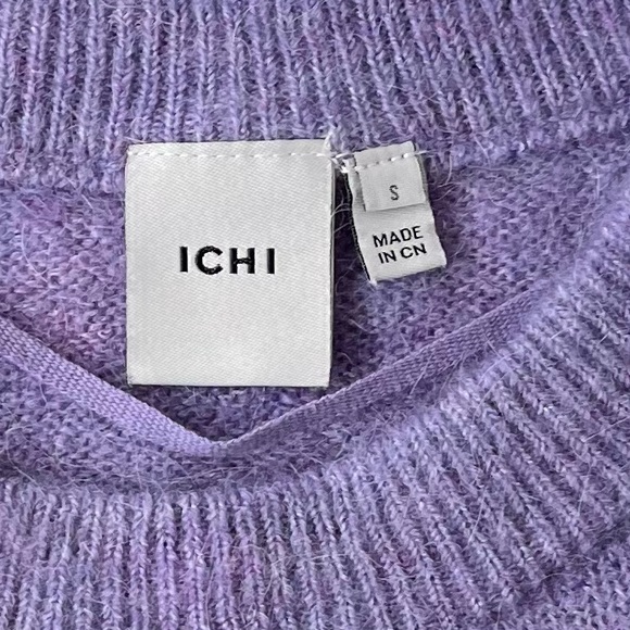 ICHI Alpaca Wool Blend Sweater Relaxed Fit Knit Top - Picture 4 of 10